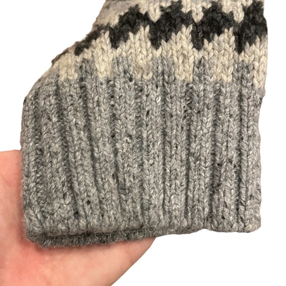 Abercrombie & Fitch Fair Isle Shawl Collar Pullover Chunky Grandpa Sweater Sz M - Picture 5 of 9